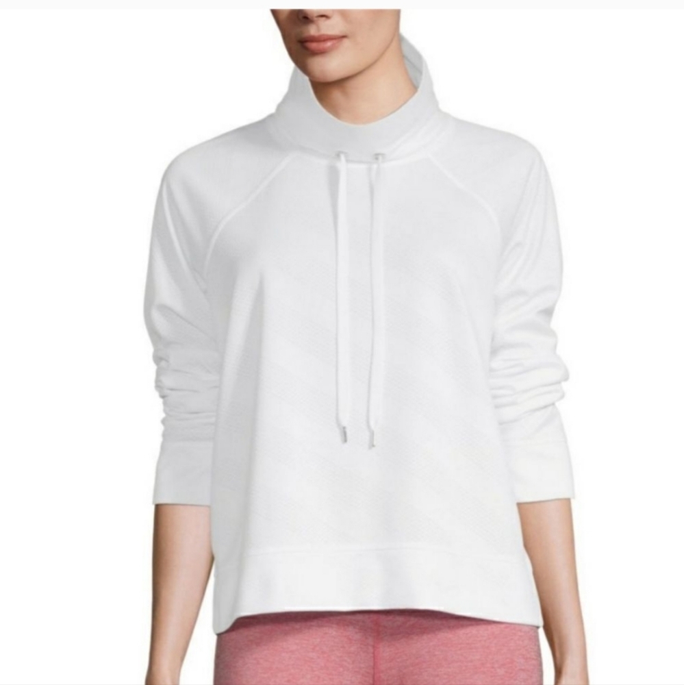 NWOT XL Xersion White Funnel Neck active sweatshirt XL